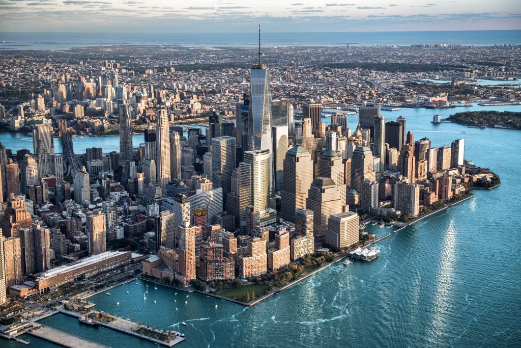 Aerial view of Manhattan in New York