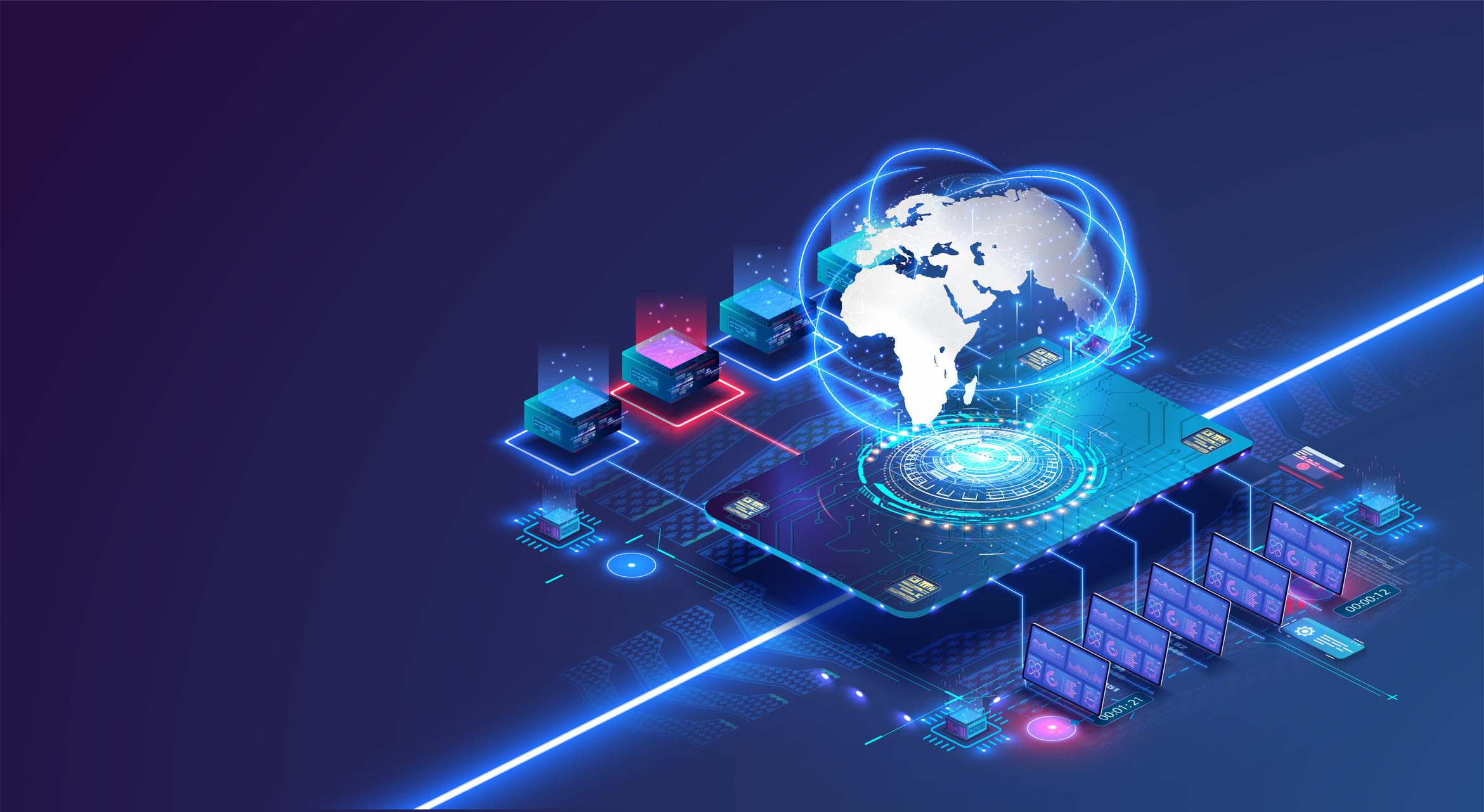 network concept as a metaphor for Target Operating Model 4.0 – asset managers in a fully digital target picture